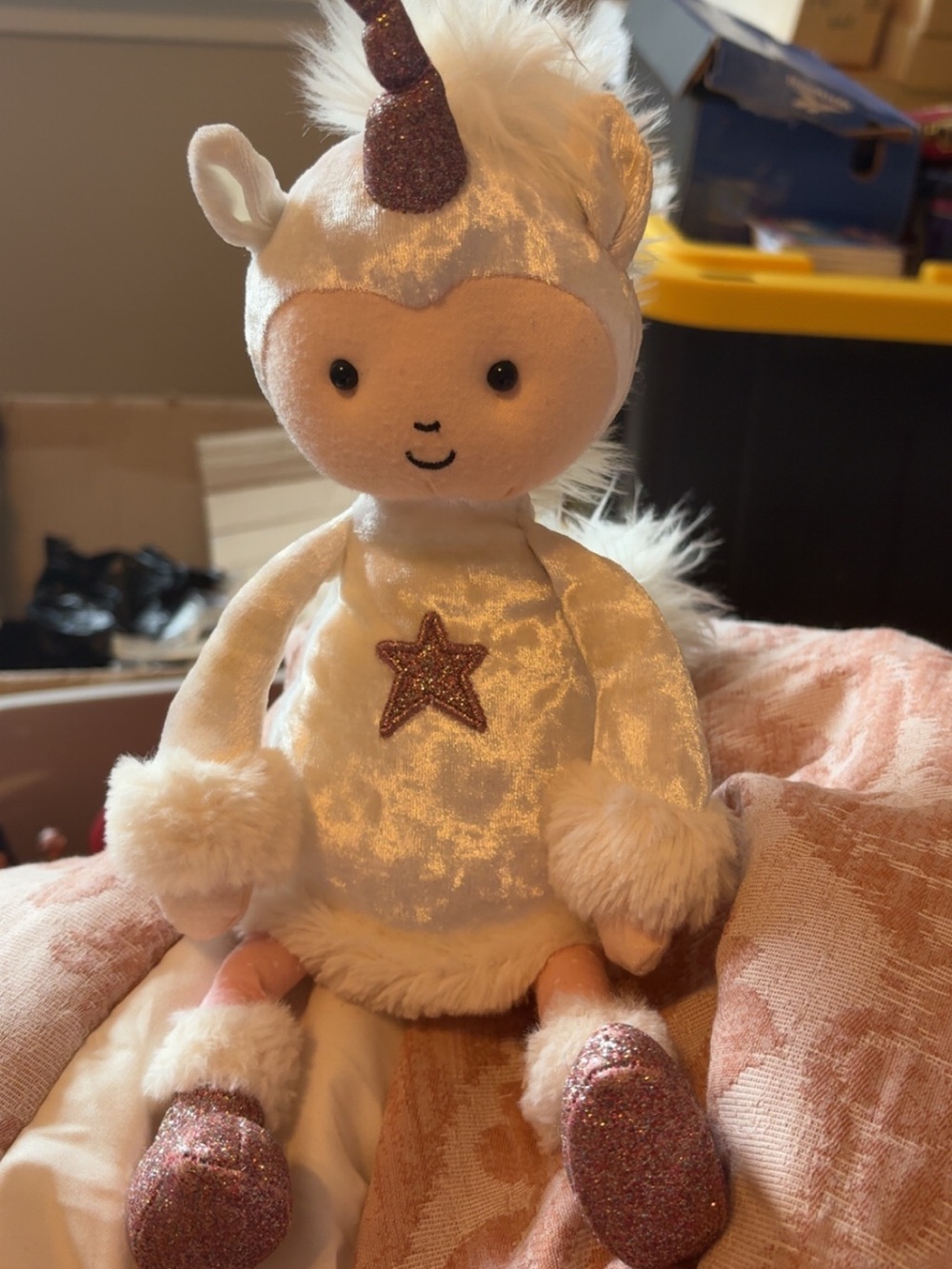 Jellycat Perky Unicorn moon Cream and Pink Sparkle Plush - Picture 8 of 8